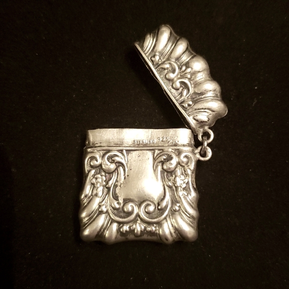 Antique Sterling GORGEOUS waves, flowers Stamp safe 😍🥰 - Picture 4 of 14